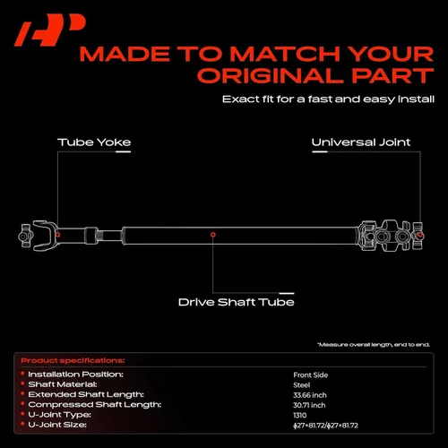 Vista 3 de A-Premium Eje de transmisión delantero completo, eje de transmisión, conjunto de eje de transmisión compatible con Jeep Cherokee 1987-2001, Comanche