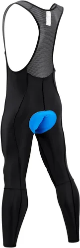 Vista 3 de qualidyne Pantalones de ciclismo para hombre, con acolchado 3D, mallas largas para ciclismo