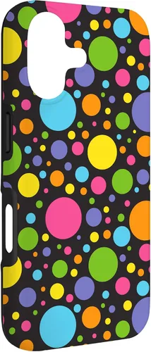 Vista 3 de Colorful Polka dot Rainbow and Black Print Fun Case for iPhone 17