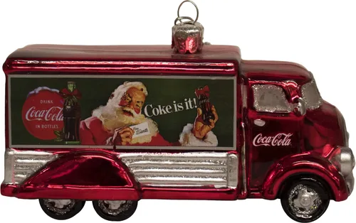 Vista 2 de Kurt Adler - Adorno de cristal para camión de Coca-Cola, 5 pulgadas