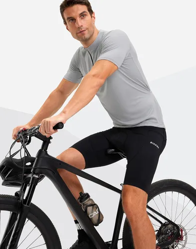 Vista 6 de Pantalones cortos de ciclismo para hombre, acolchados en 4D, para ciclismo, ciclismo en carretera, con bolsillos con cremallera