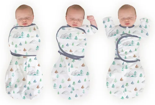 Vista 30 de SwaddleDesigns Saco Envolvente Omni de 6 Vías con Brazos Arriba para Recién Nacido, Más Opciones para Calmar el Reflejo de Sobresalto, Mejora
