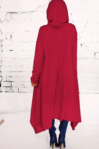 Vista 4 de Xuan2Xuan3 sudadera holgada, con bolsillos canguro, abrigo de vestir para mujer.