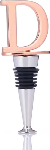 Vista 12 de Tapones de vino, tapones reutilizables para botellas de vino, chapado en oro rosa, tapón de vino con letra, regalo perfecto para vino, amplio uso