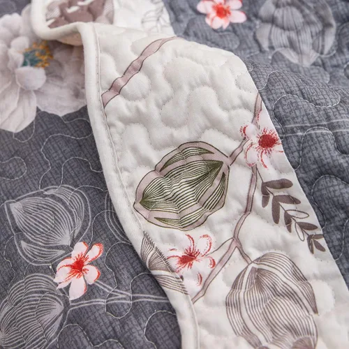 Vista 7 de Funda de algodón con retazos para sofá, funda acolchada con estampado floral de granja para sofá modular, funda antideslizante para sofá seccional