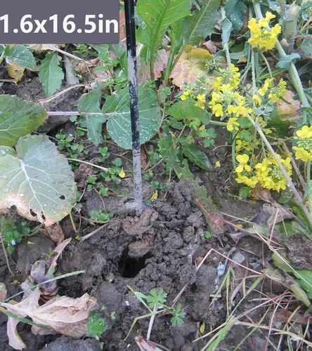 Vista 5 de Juego de 5 brocas helicoidales para plantar, broca helicoidal de jardín de alta resistencia, herramienta plantadora de bulbos para plantar plantas