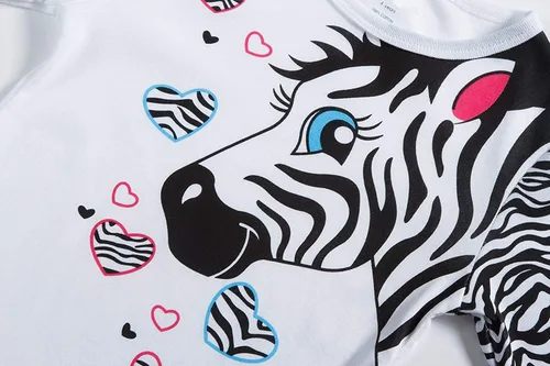 Vista 3 de Family Feeling - Conjunto de pijama de 2 piezas para niñas pequeñas, 100% algodón, pijamas para niñas grandes