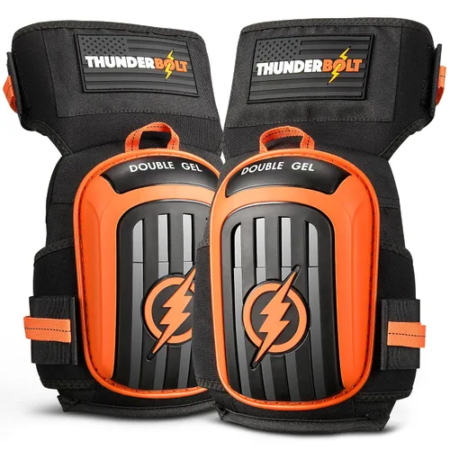 Vista 14 de Rodilleras Thunderbolt para Hombres de Construcción, Rodilleras de Trabajo para Hombres y Mujeres con Doble Gel para Jardinería, Colocación