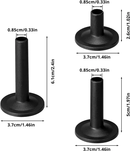 Vista 7 de Facmogu 12 piezas de plástico negro con bridas de platillo mangas - largo/medio/corto, accesorio de piezas de batería