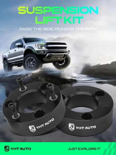 Vista 2 de YHTAUTO Kit de elevación de nivelación delantera de 3 pulgadas, espaciadores de puntal de aluminio con kit de herramientas compatible con Nissan