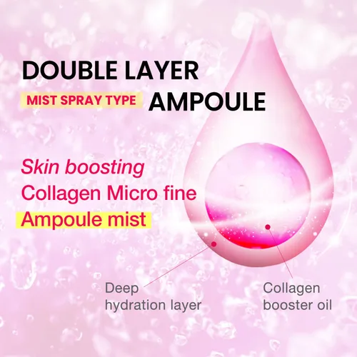 Vista 2 de Ampolla facial Ultra Collagen Ampolla para piel húmeda y radiante – Spray hidratante coreano para el cuidado de la piel con niacinamida y retinol