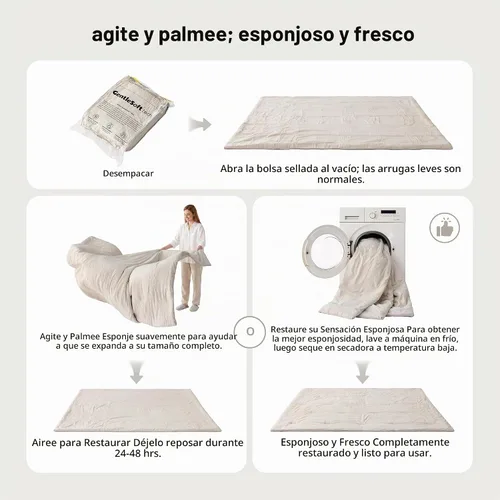 Vista 7 de Bedsure - Juego de edredón individual de 3 piezas, beige bohemio, plisado