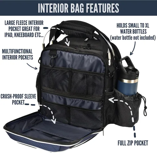 Vista 4 de Bolsa de piloto La bolsa de vuelo Venture para pilotos Se adapta a todos los equipos de vuelo de viaje de aviación, incluyendo tu rodillera