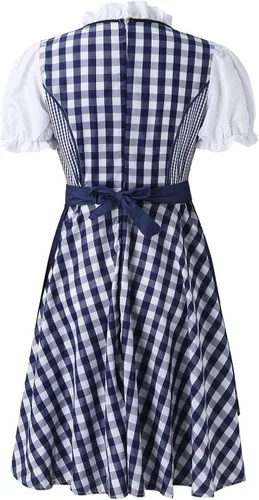 Vista 3 de Beer Girl Dress Tradtional German Dirndl Oktoberfest Overbust Corset Puff Sleeves Bavarian Carnival Outfit Maid Dress