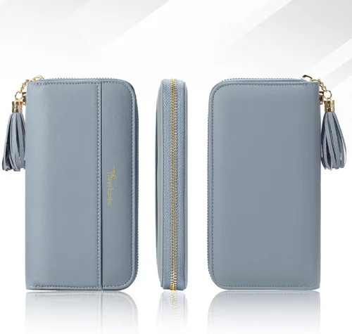 Vista 8 de Travelambo Cartera con fleco para mujer, con correa de muñeca, talla única