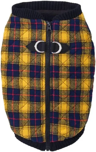 Vista 13 de Gooby – Chaleco de moda para perro, chaqueta negra, talla XS – cálido chaleco bomber con cremallera y doble anillo en D para correa – suéter
