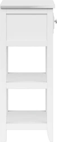 Vista 9 de Elegant Home Fashions Dawson gabinete sobre piso, Madera, Blanco