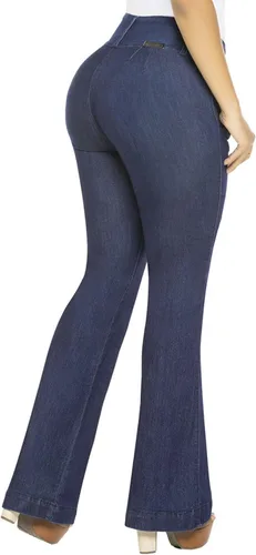 Vista 5 de equilibrium J8915 - Jean Colombiano Bootcut para Mujer - Jean Curvy Stretch Mid Rise - Jean Colombiano Levanta Cola