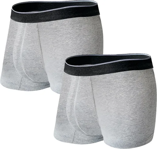 Vista 6 de Incontinence Underwear for Men Front Absorbent Leak Proof Boxer Briefs for Bladder Control 2 Pack