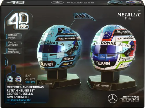 Vista 8 de 4D Build Mercedes-AMG F1 - Juego de casco de rompecabezas 3D para adultos