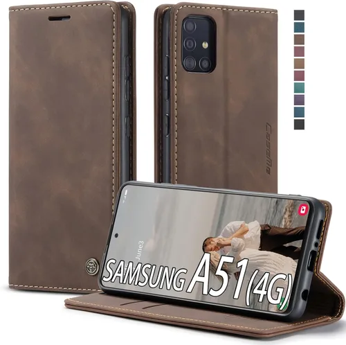 Vista 11 de Funda tipo cartera para Samsung Galaxy A51 4G, con soporte magnético, funda protectora de cuero estilo libro, duradera, a prueba de golpes