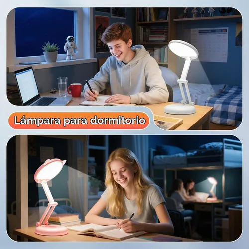 Vista 7 de Lámpara recargable inalámbrica con pilas, 3600 mAh, lámpara de mesa LED inalámbrica de 10 brillo, pequeña mini luz portátil con pilas para oficina