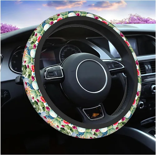 Vista 21 de Swono Funda para volante para hombres y mujeres, zanahorias de Pascua, naturaleza linda, universal, 15 pulgadas, antideslizante, sin olor