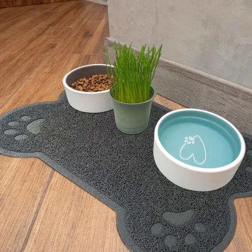 Vista 2 de Eurow Tapete de PVC para gatos y perros para cajas de arena y áreas de alimentación, antideslizante, a prueba de fugas, limpiador de patas de malla
