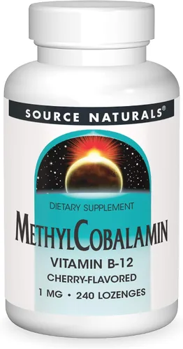 Vista 6 de Source Naturals Metilcobalamina Vitmain B-12, sabor cereza, 1 mg - 120 pastillas