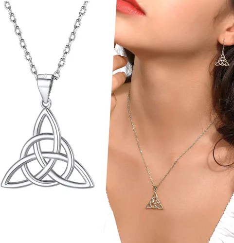 Vista 2 de Collar de plata de ley 925, chapado en oro, dos tonos, con colgante de animales de dos tonos, con caballito de mar, con delfín, regalo de cumpleaños