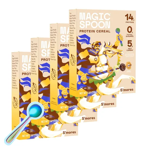 Vista 13 de Cereal Magic Spoon - Cereales Altos en Proteínas - Snacks Sin Azúcar y Comida para el Desayuno - Cereal Sin Granos y Sin Gluten - Snacks Saludables