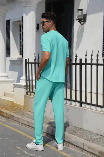 Vista 117 de FZNHQL Conjunto deportivo de moda para hombre, 2 piezas, casual, atlético, para correr, manga corta/larga, conjunto para hombre