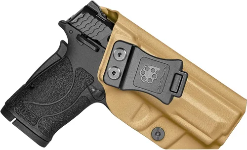 Vista 11 de Amberide IWB Kydex Holster for Smith & Wesson M&P 380 Shield EZ, Concealed Carry, No Optic/No Laser, Adjustable Cant, Posi-Click Retention, Made in