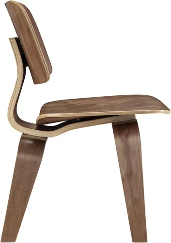 Vista 10 de Modway Fathom Mid-Century - Silla moderna de madera contrachapada moldeada para cocina y comedor en color natural Nuez