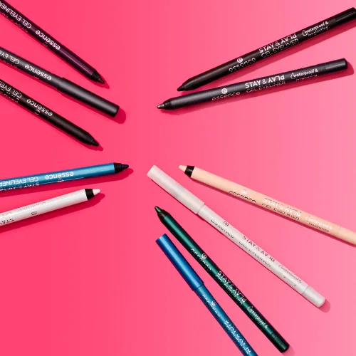 Vista 9 de essence - Delineadores de ojos en gel Stay & Play 03 Silky Nude & 02 But First Espresso Bundle Vegano y libre de crueldad animal