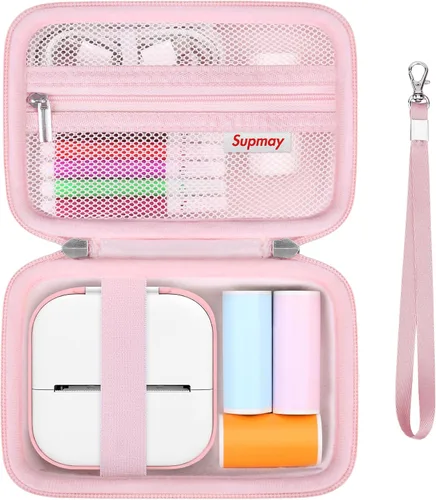 Vista 9 de Funda de impresora adhesiva compatible con Memoking T02/para iDPRT/para Phomemo/para Anycash/para Ponek/para Cabaro Mini Impresora Pegatina, Mini