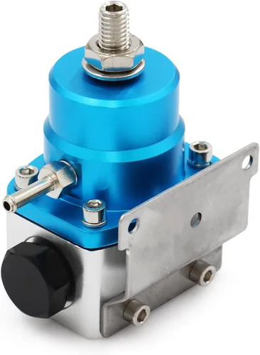 Vista 5 de Kit de regulador de presión de combustible EFI universal ajustable con manómetro de presión de combustible de 0-160 psi y kit de conectores de Azul