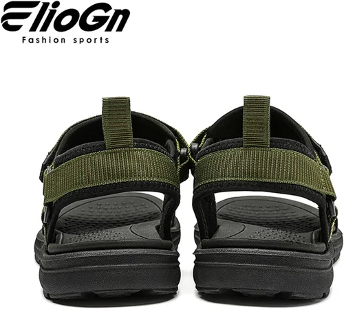 Vista 5 de Eliogn Sandalias deportivas para hombre, con soporte de arco, puntera abierta, para senderismo, senderismo, playa, verano, zapatos de agua