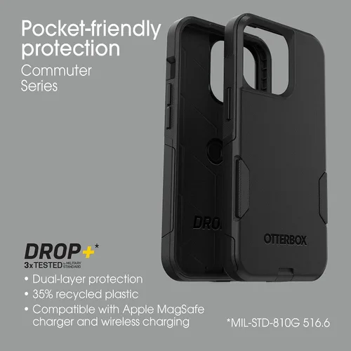 Vista 5 de OTTERBOX COMMUTER SERIES - Funda para iPhone 13 Pro (solamente) - NEGRO