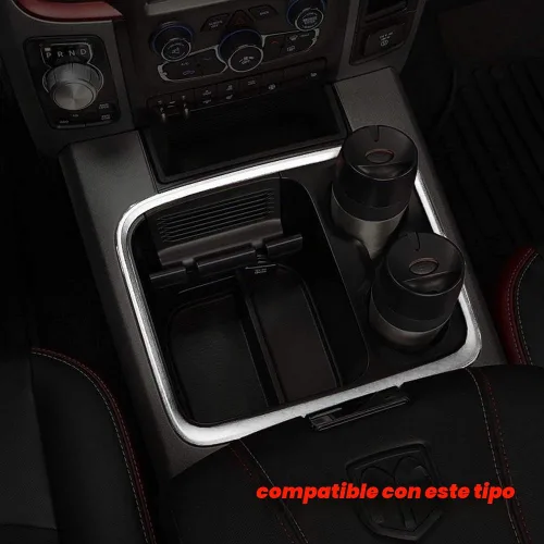 Vista 2 de Panel central de control y asiento cromado y cubierta de salpicadero de engranajes para 2011 2012 2013 2014 2015 2016 2017 2018 Dodge RAM 1500 2500