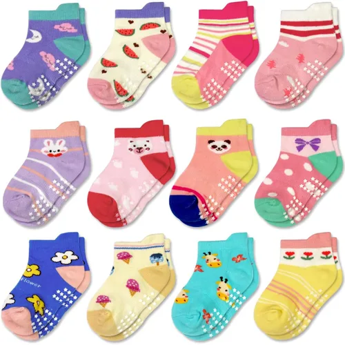Vista 11 de Tphon Calcetines antideslizantes para niños y niñas de 0 a 7 años