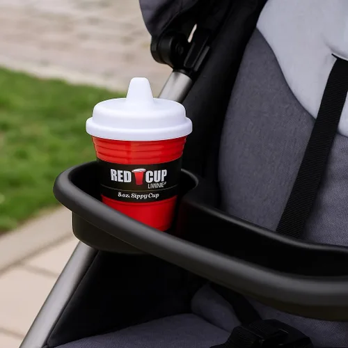 Vista 7 de Red Cup Living Vaso entrenador para bebé, 8 onzas, sin BPA, a prueba de derrames, no tóxico, apto para lavavajillas, tapa a prueba de fugas, fácil