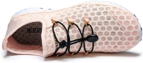 Vista 4 de MOERDENG - Zapatos de agua de secado rápido para mujer, ligeros, para deportes al aire libre, playa, piscina, ejercicio