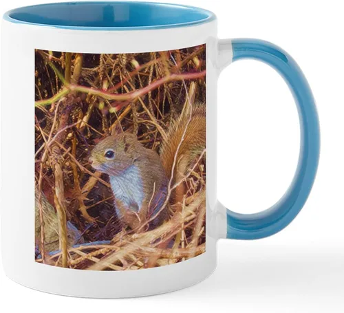 Vista 25 de CafePress Taza navideña de ardilla de 11 oz (11.0 fl oz) taza de café de cerámica