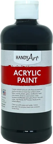 Vista 61 de Handy Art Pintura acrílica, juego de 12 colores, botellas de 16 onzas, acrílico líquido para estudiantes semibrillante, consistencia de flujo