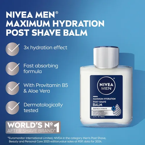 Vista 3 de NIVEA FOR MEN bálsamo para después de afeitarse, 3.30 oz.