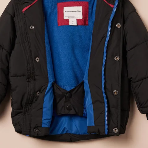 Vista 5 de Tienda Essentials Chaqueta acolchada pesada con capucha para bebés, niños pequeños y niños