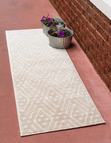 Vista 15 de Unique Loom Sabrina Soto Outdoor Collection - Alfombra geométrica, moderna, vibrante y enrejada contemporánea, 2 pies 0 pulgadas x 6 pies