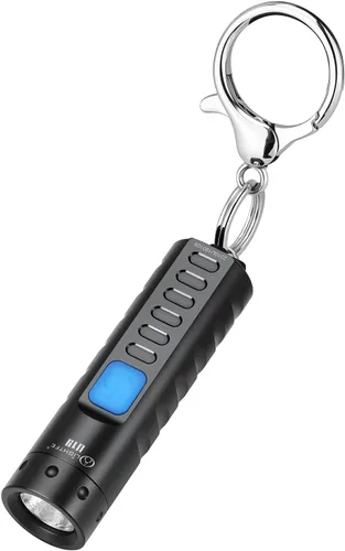 Vista 8 de Linterna UV Mini E2A 395nm, Luz Ultravioleta Recargable en Llavero, Luz Negra Profesional para Curación de Resina, Detector de Orina de Mascotas