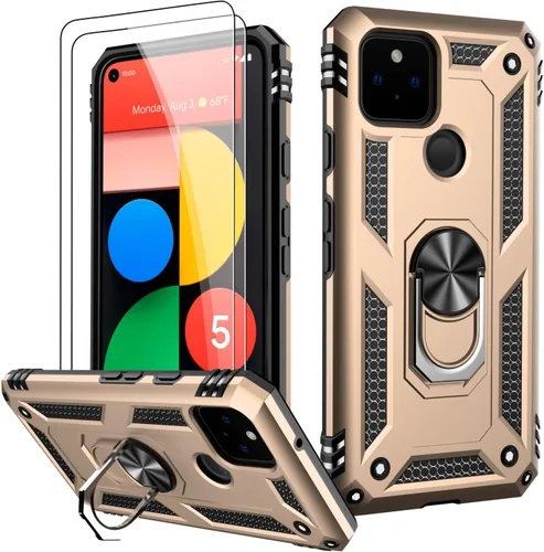 Vista 115 de LUMARKE para Google Pixel 3A XL - Funda con protector de pantalla, funda protectora grado militar probada contra caídas de 16 pies con soporte